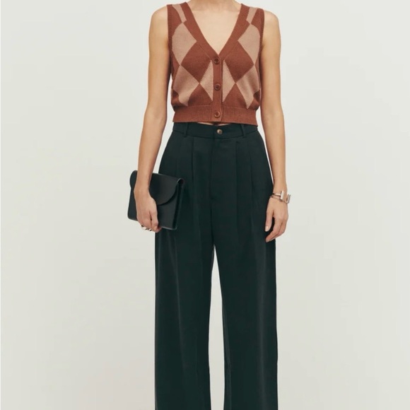 Reformation Pants - Reformation Black Wide-Leg Mason Pants